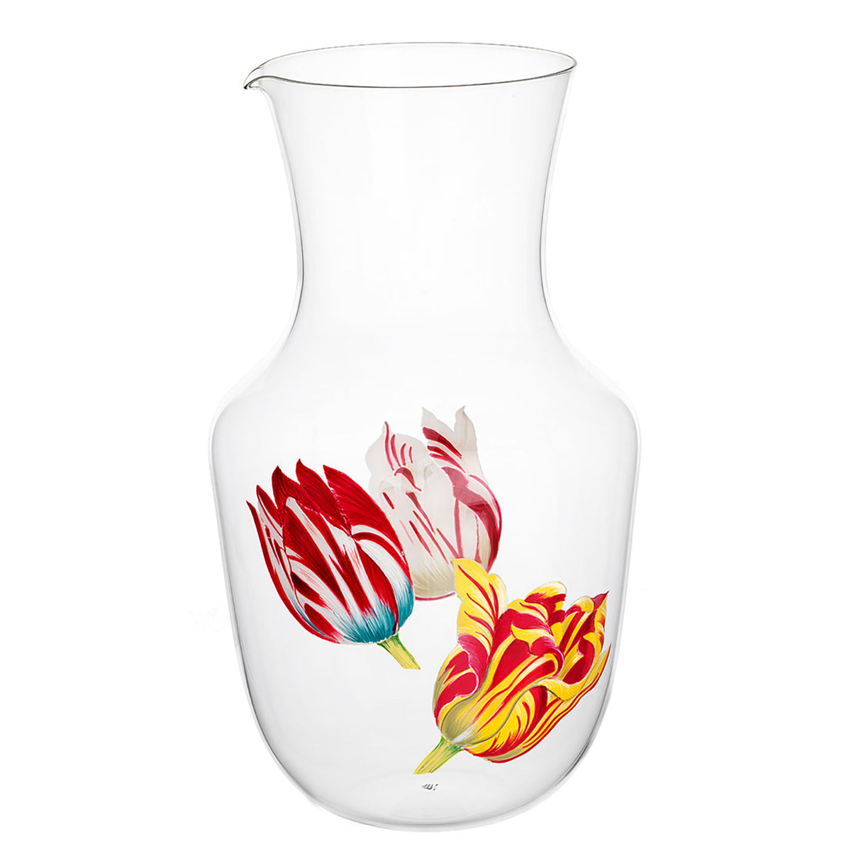 "Tulipmania" Black Water Pitcher by Leonid Rath