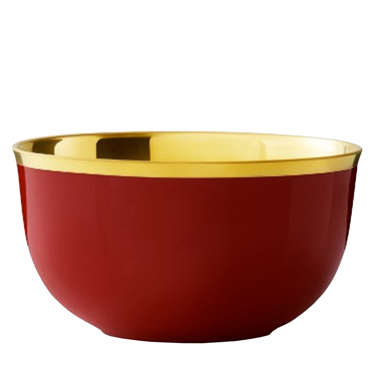 "Schubert" Champagne Bowl Carmine Red & Gold by Augarten