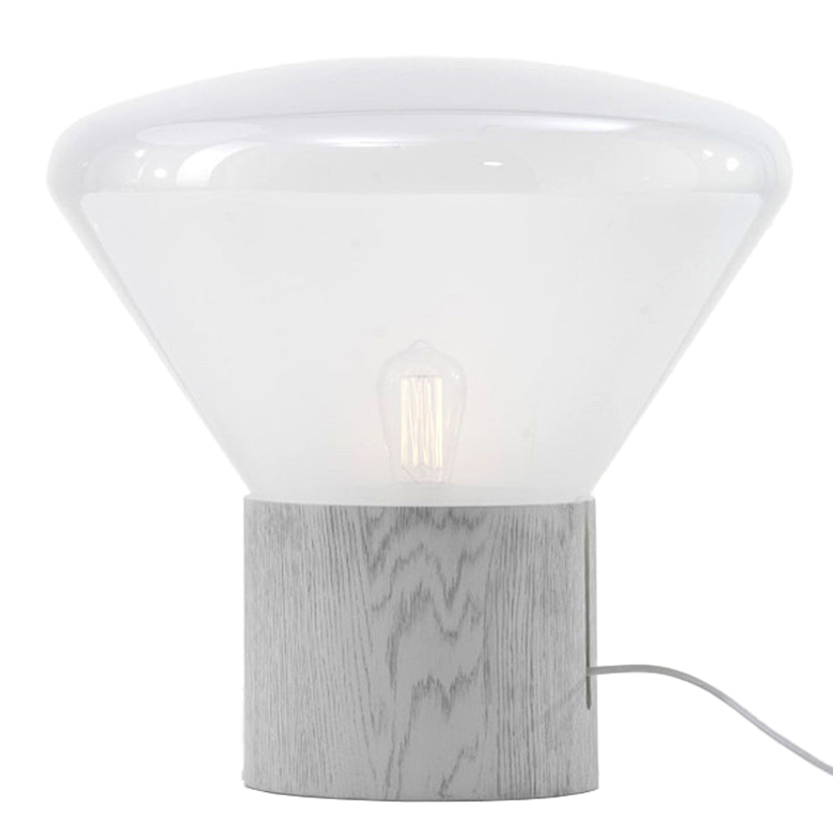 Large "Muffins" Walnut Base Table Lamp by Lucie Koldova & Dan Yeffet