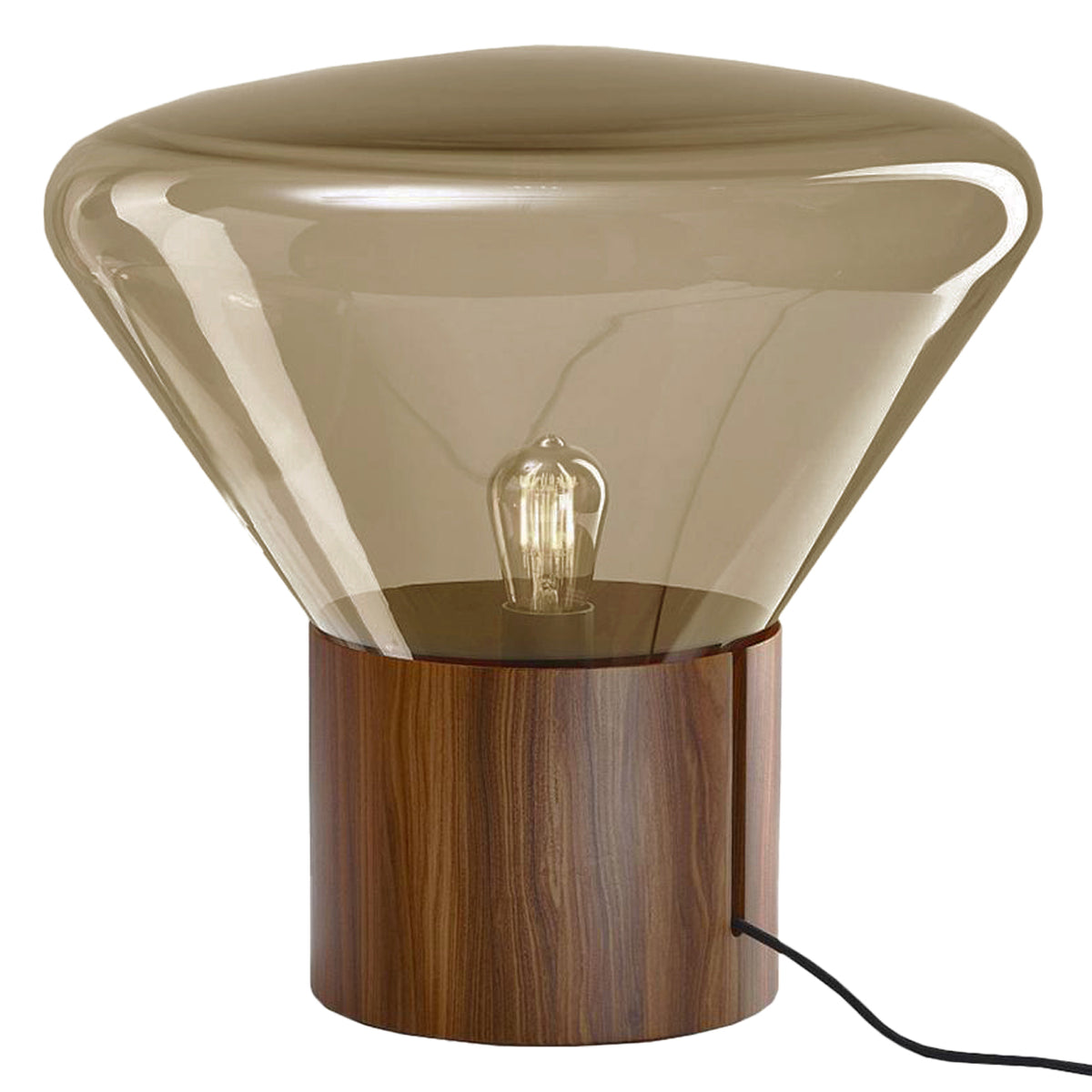 Mini "Muffins" Walnut Base Table Lamp by Lucie Koldova & Dan Yeffet