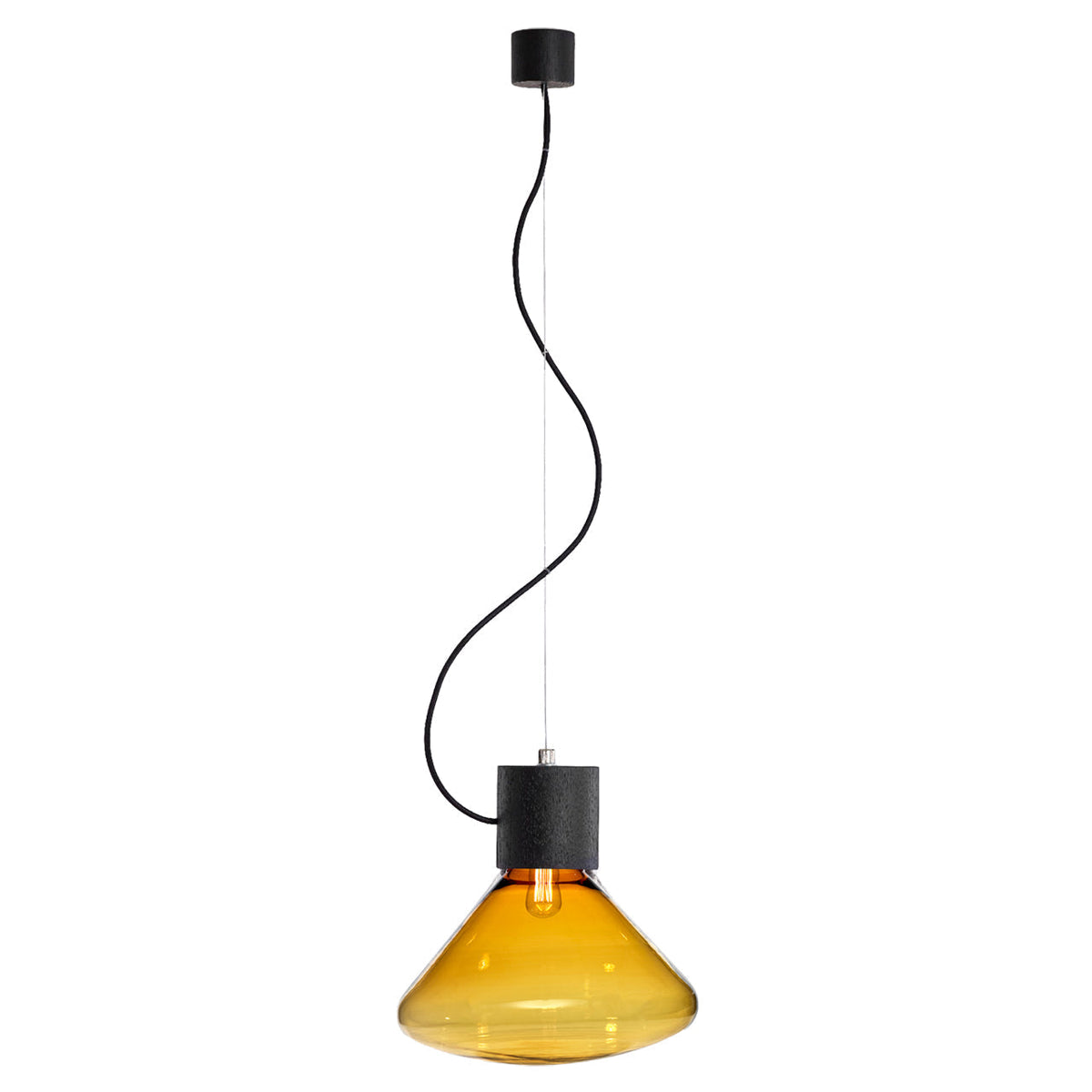 Large "Muffins" Walnut Pendant Light by Lucie Koldova & Dan Yeffet