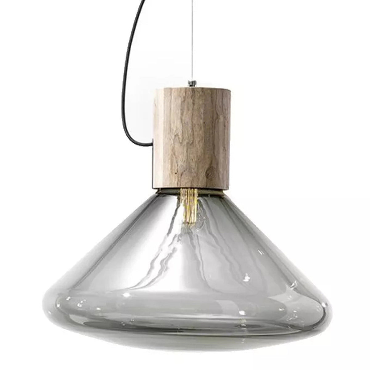 Large "Muffins" Oak Pendant Light by Lucie Koldova & Dan Yeffet