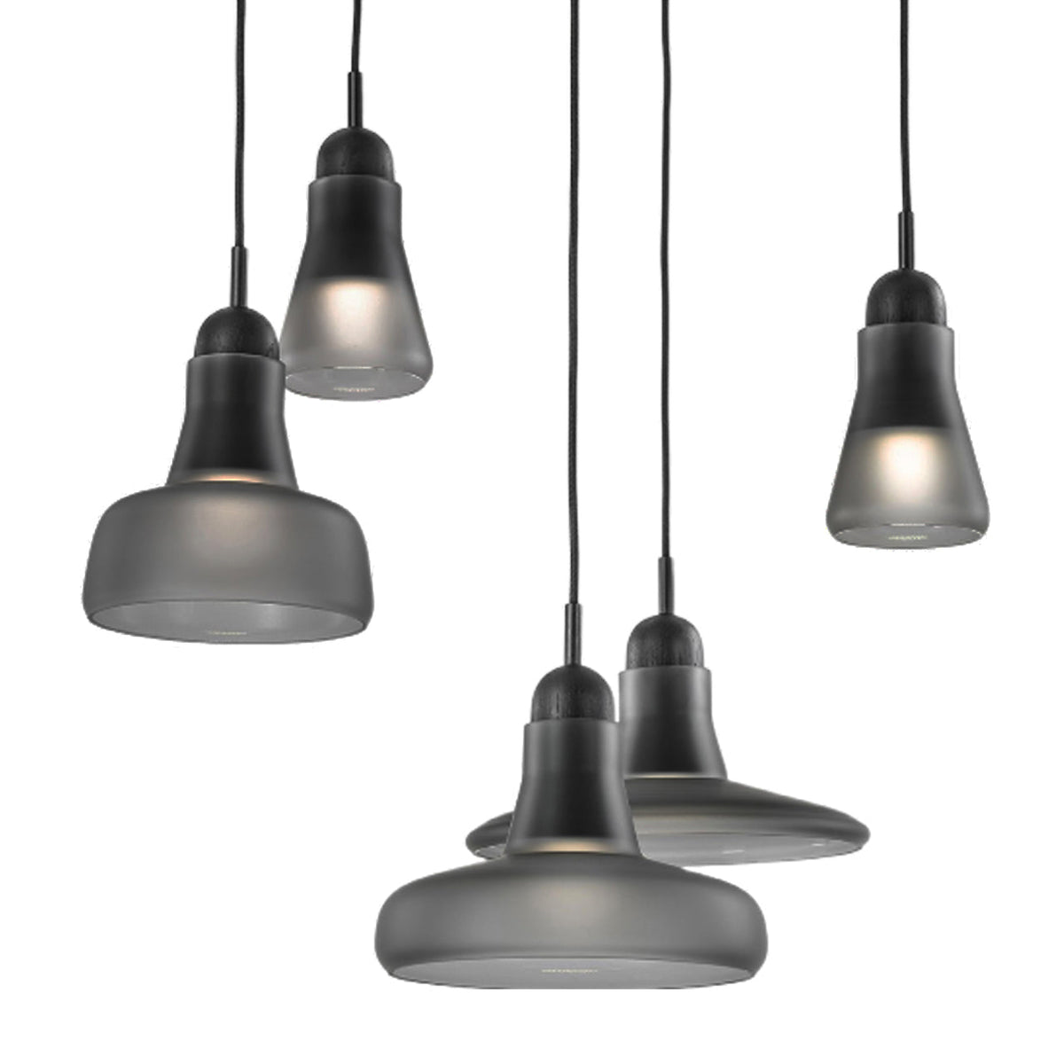"Shadows" 931 Chandelier in Walnut by Lucie Koldova & Dan Yeffet