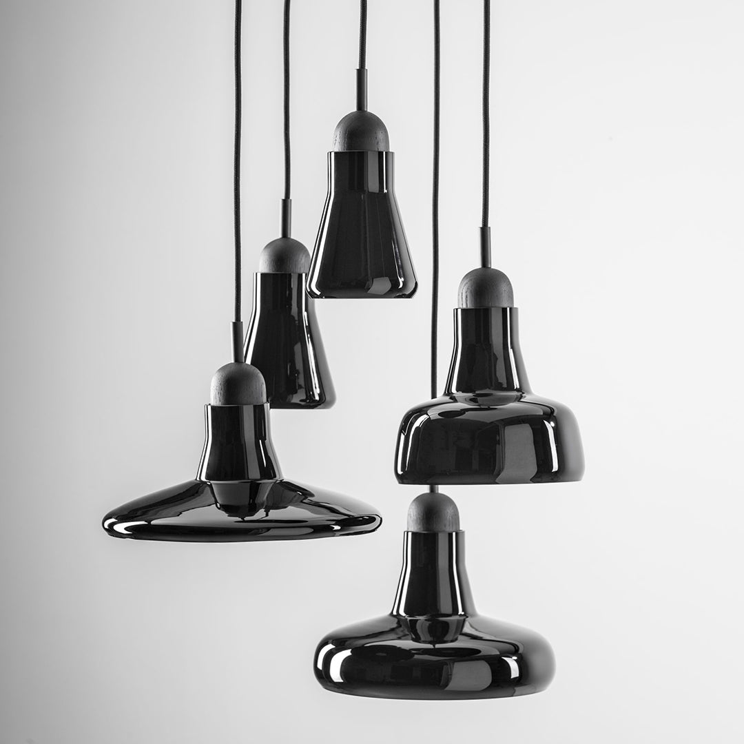 "Shadows" 895 Pendant Lamp in Walnut by Lucie Koldova & Dan Yeffet