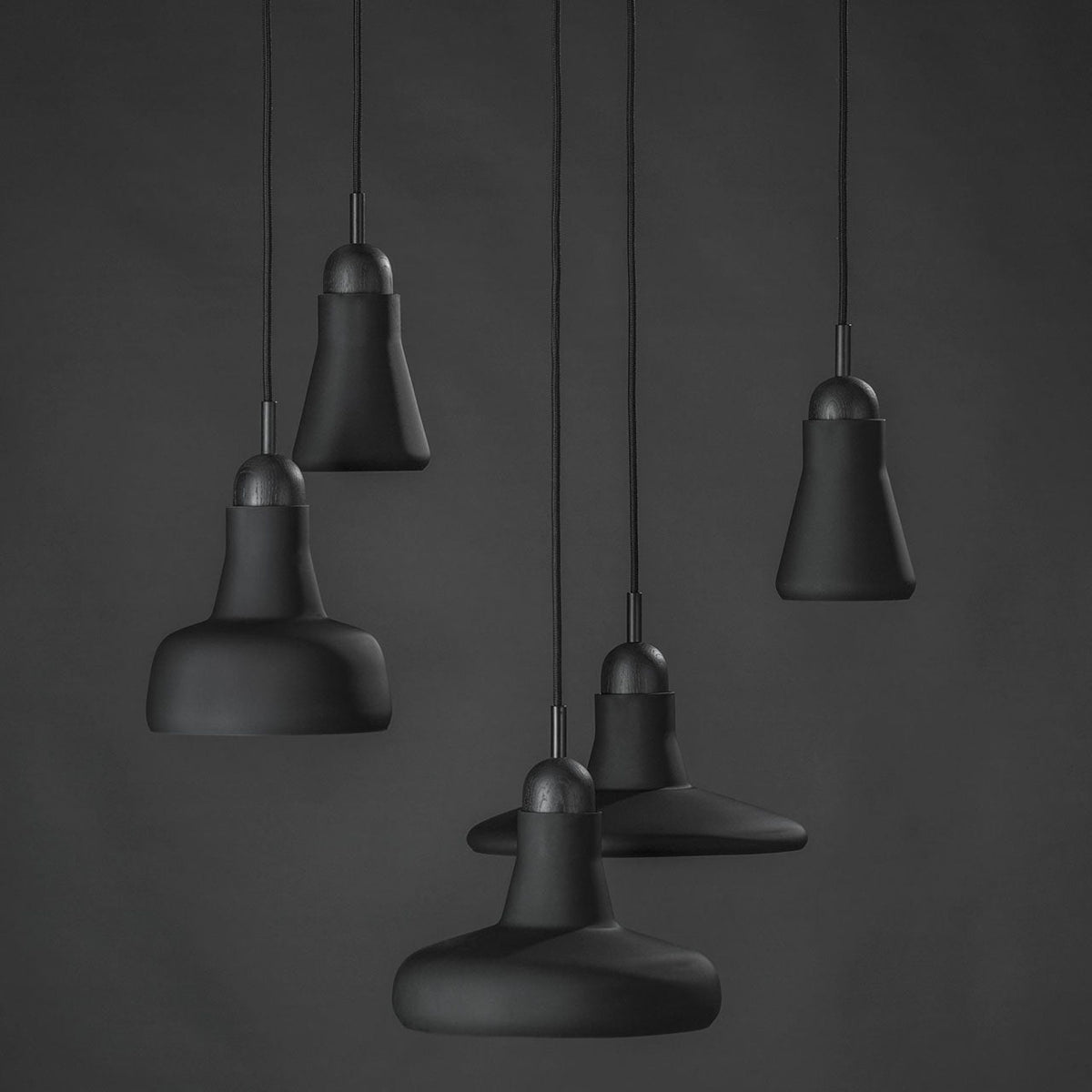 "Shadows" 895 Pendant Lamp in Walnut by Lucie Koldova & Dan Yeffet
