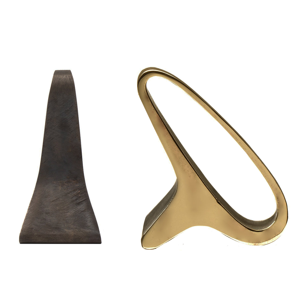 Pair of "Ear Lobes" Bookends #3848 by Carl Auböck