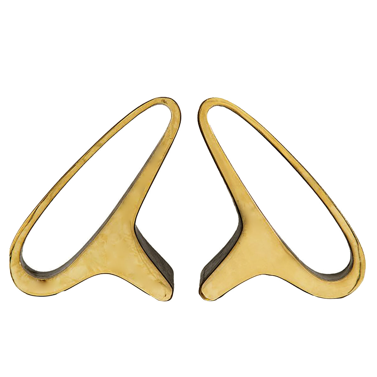 Pair of "Ear Lobes" Bookends #3848 by Carl Auböck