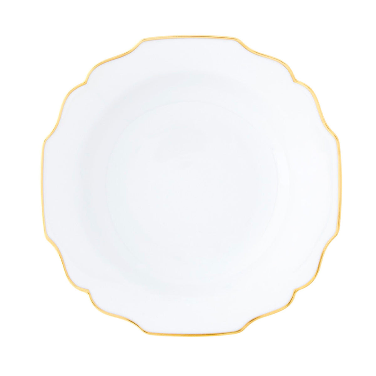 "Belvedere" Dessert / Salad Plate White with 24K Gold Rim