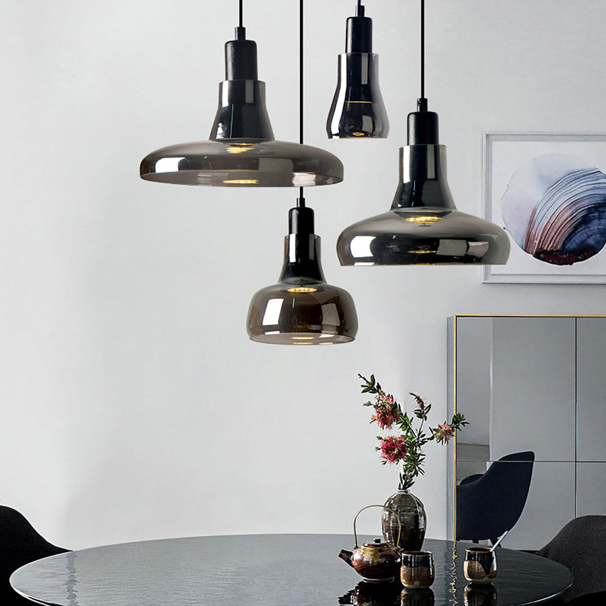 "Shadows" 1000 Chandelier in Metal by Lucie Koldova & Dan Yeffet