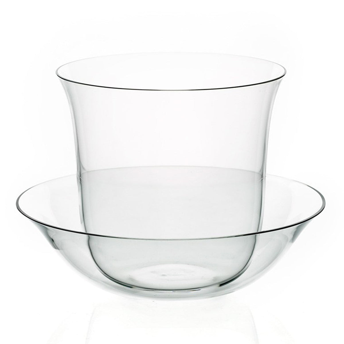 "Lily" Crystal Tea/Coffee Cup & Saucer With Gilded Saucer by KIM+HEEP
