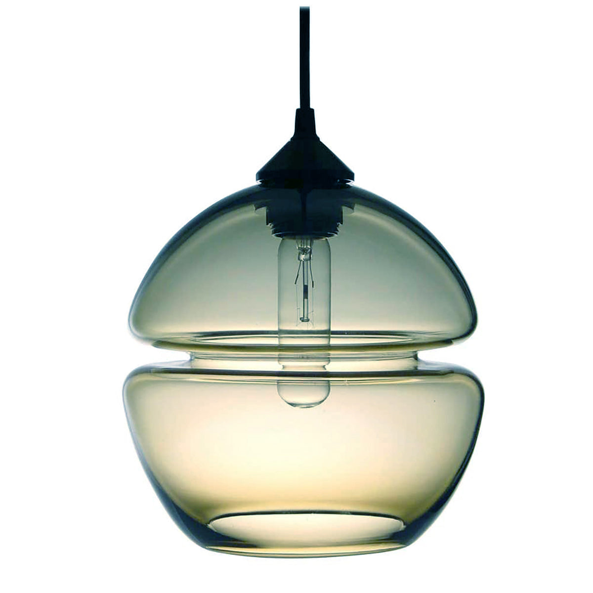 "Groove Orb" Blue Pendant Light by Furthur Design