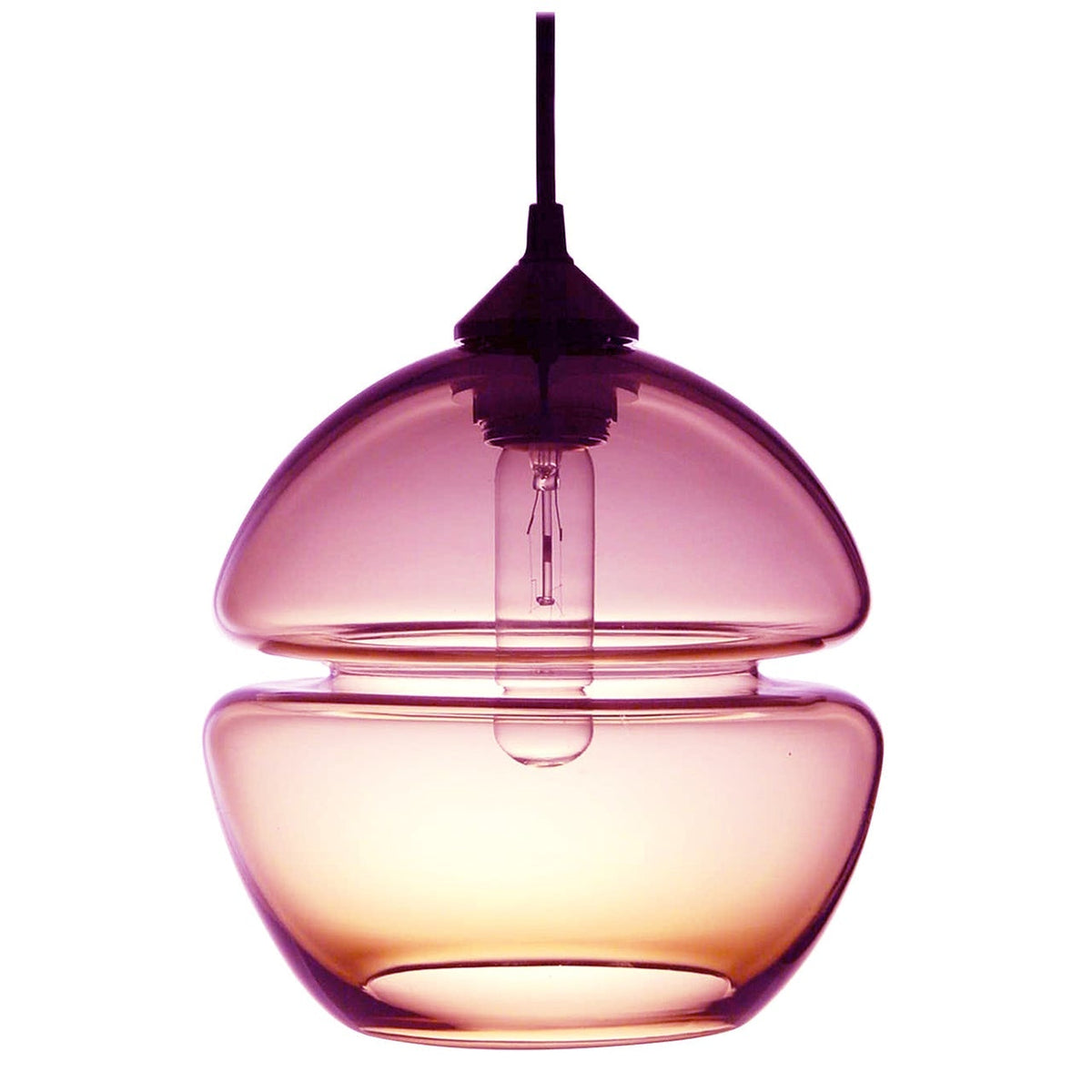 "Groove Orb" Smoke Pendant Light by Furthur Design