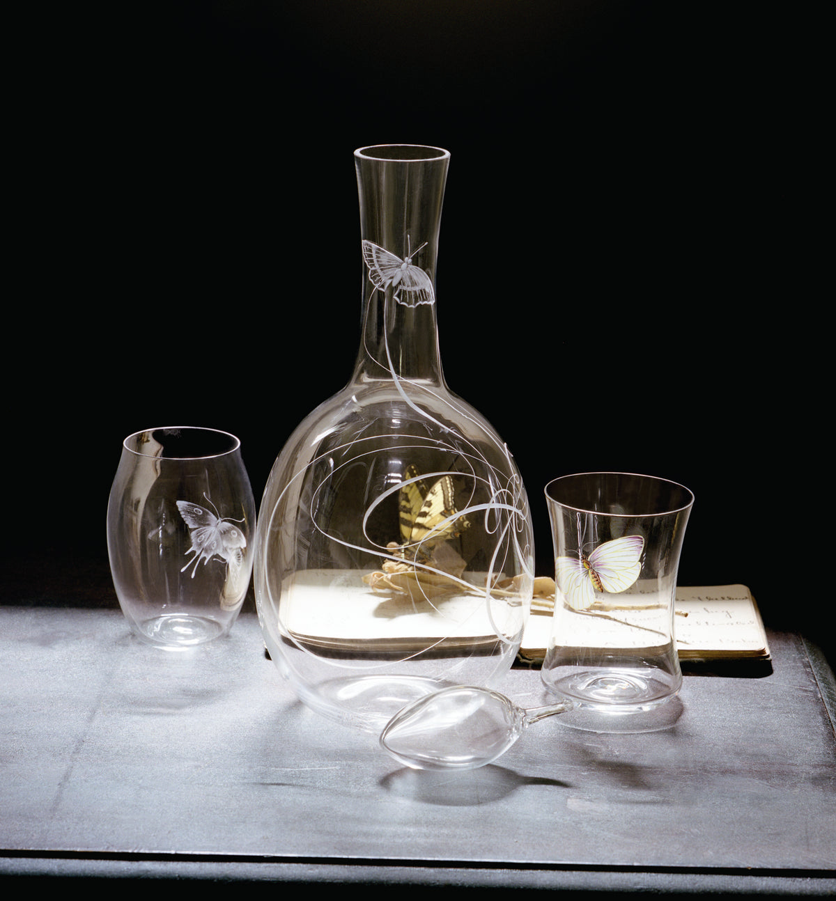 "Balloon" Drinking Set No. 279 Large Butterfly Carafe B by Ted Muehling